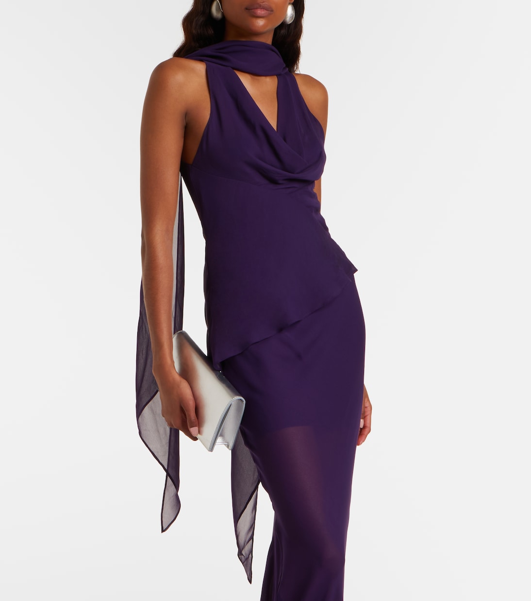 Top Diosa in georgette drappeggiato | De La Vali