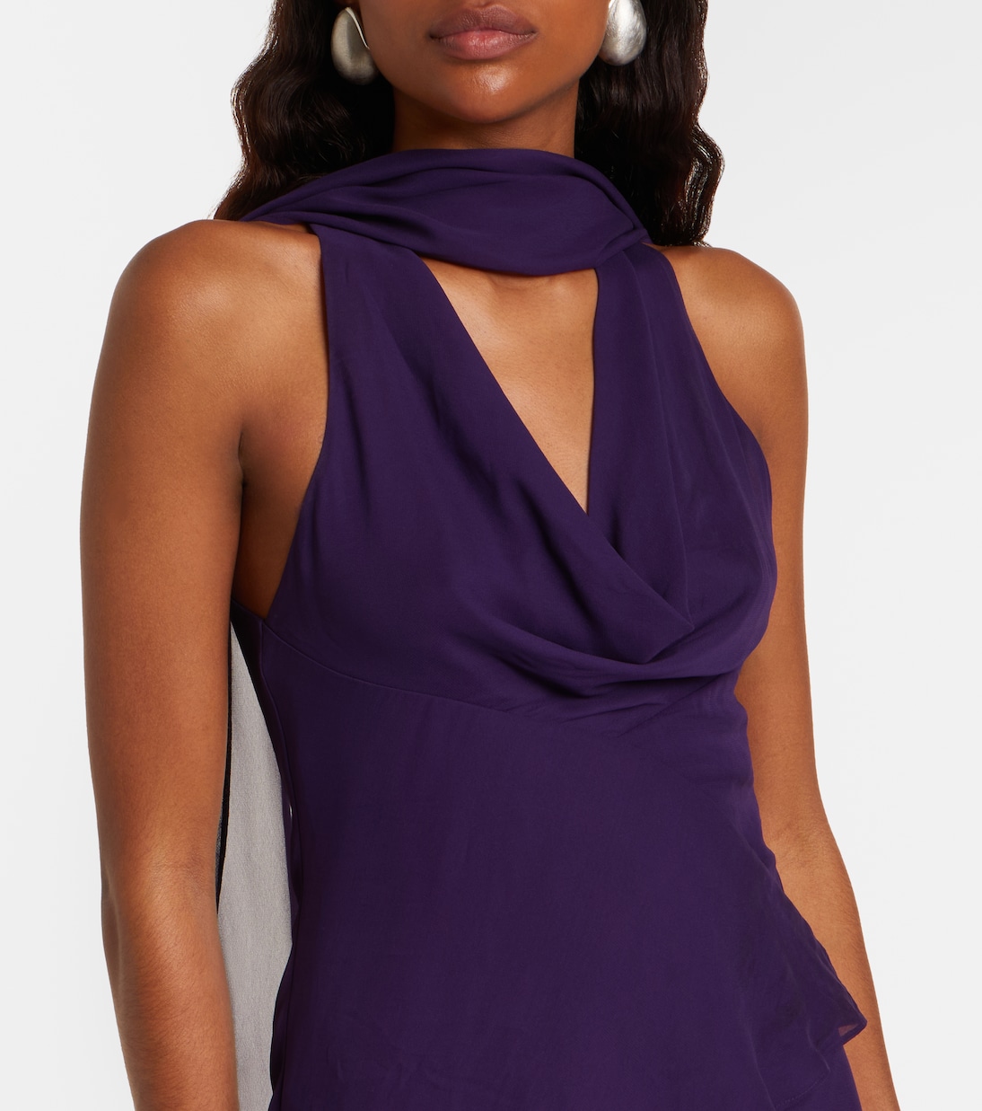 Top Diosa in georgette drappeggiato | De La Vali