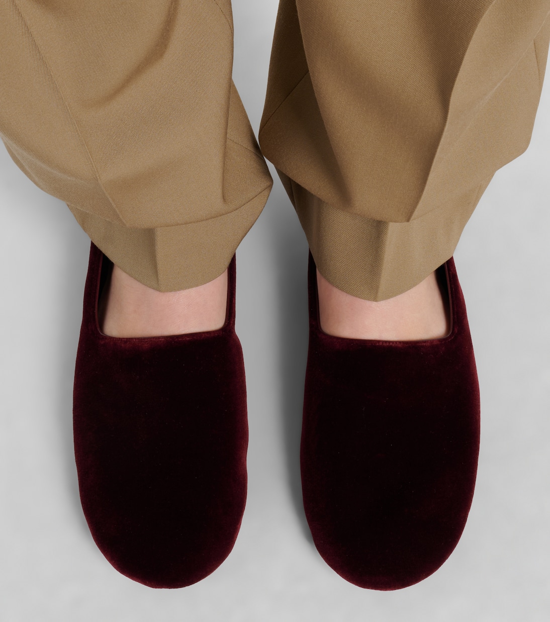 Ponti velvet slip-on shoes | The Row