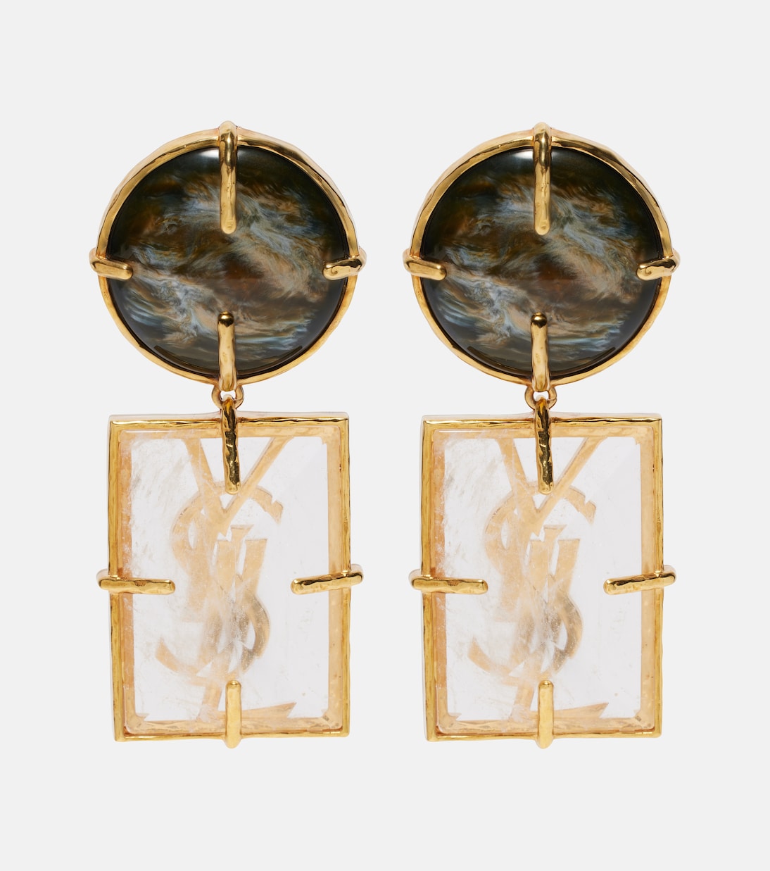 Cassandre clip-on earrings | Saint Laurent