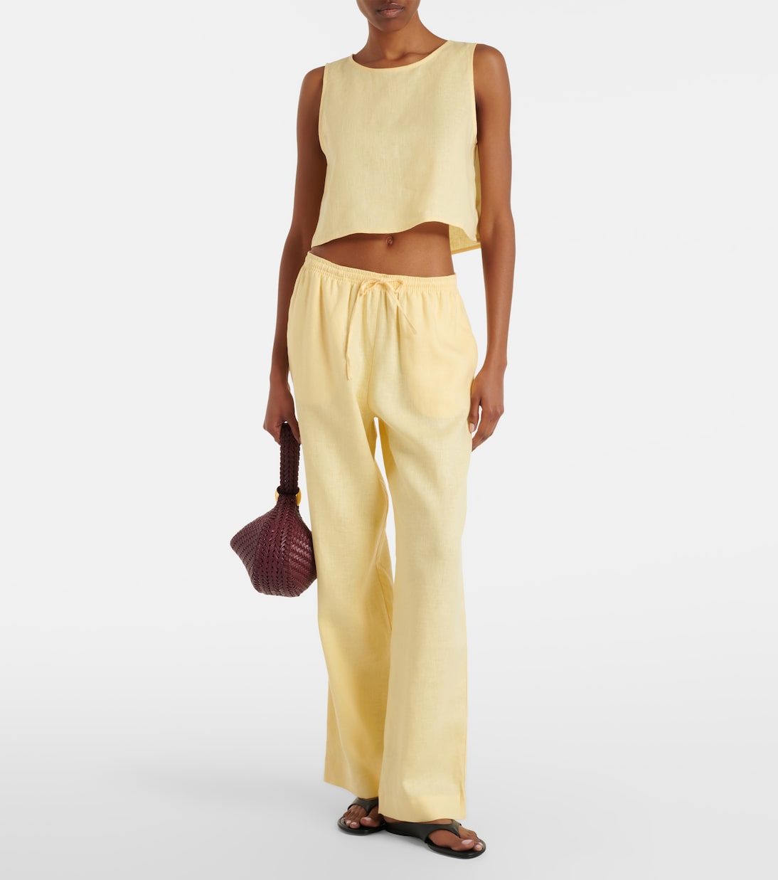 Pantalon ample Aurelia en lin | Asceno