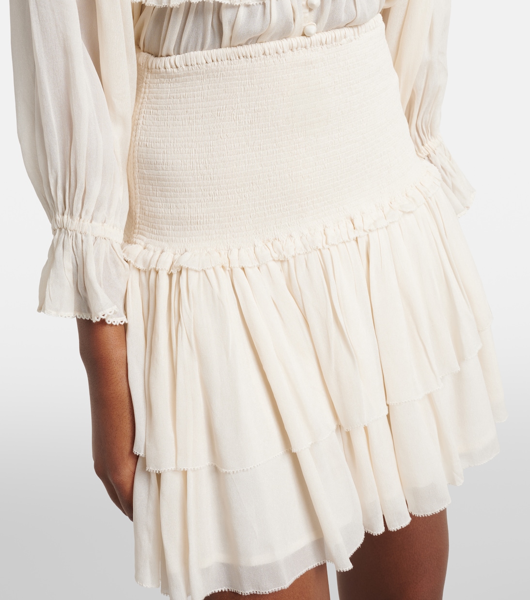 Farrah tiered miniskirt | Poupette St Barth