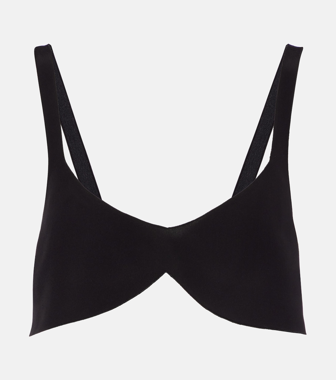 Oversized silk crêpe de chine bra top | Prada