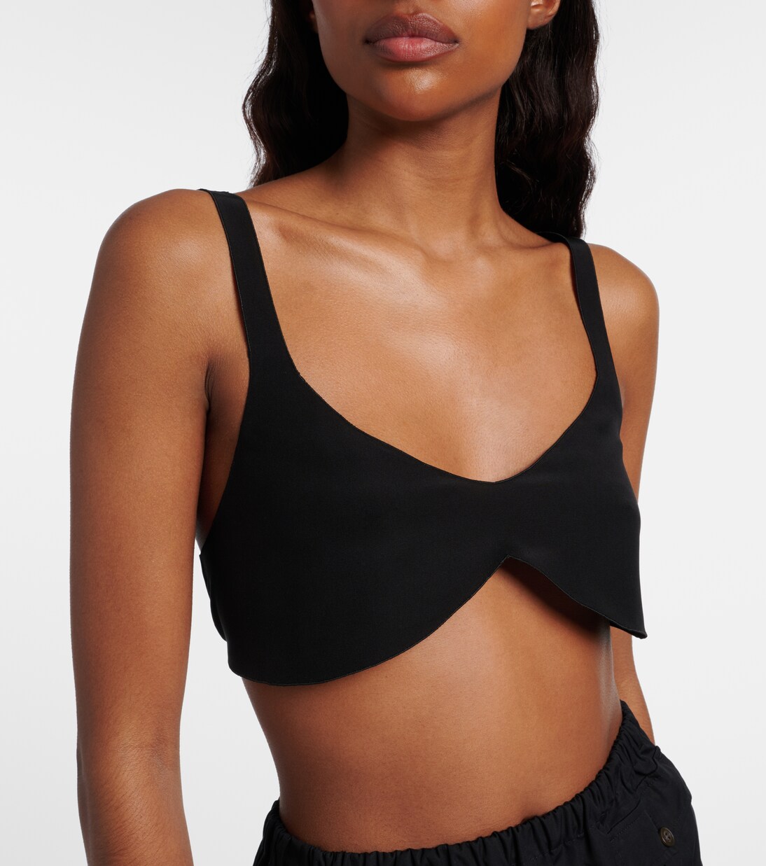 Oversized silk crêpe de chine bra top | Prada