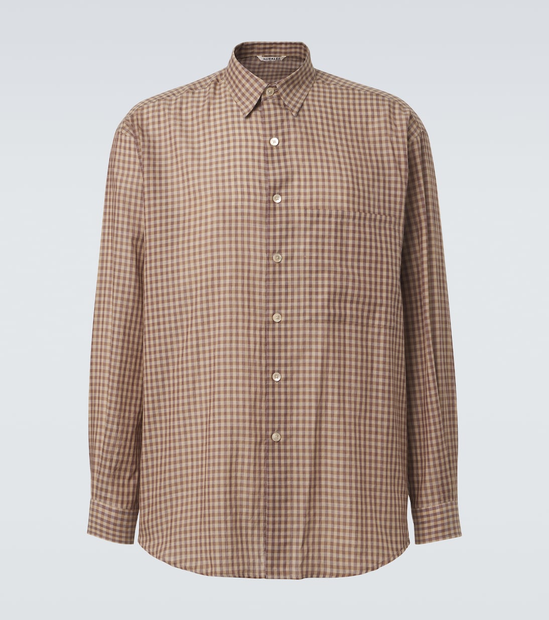 Gingham cotton poplin shirt | Auralee