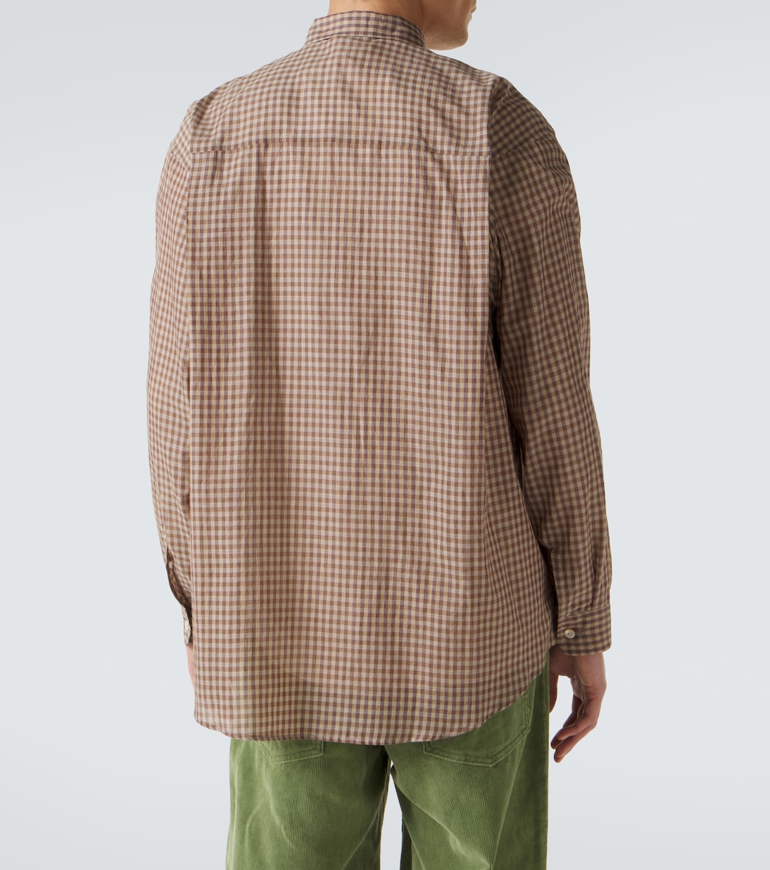Gingham cotton poplin shirt | Auralee