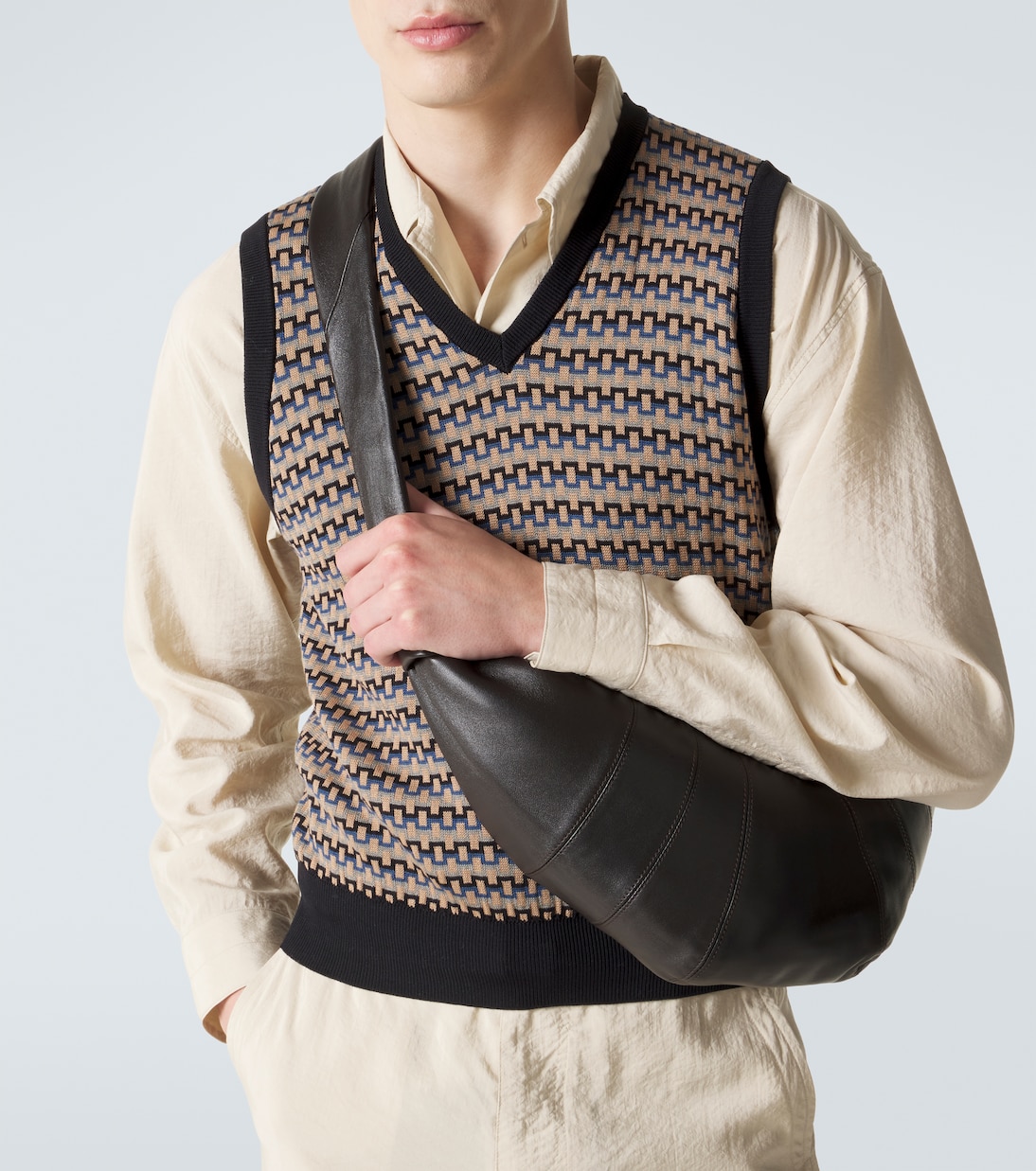 Croissant Medium leather shoulder bag | Lemaire