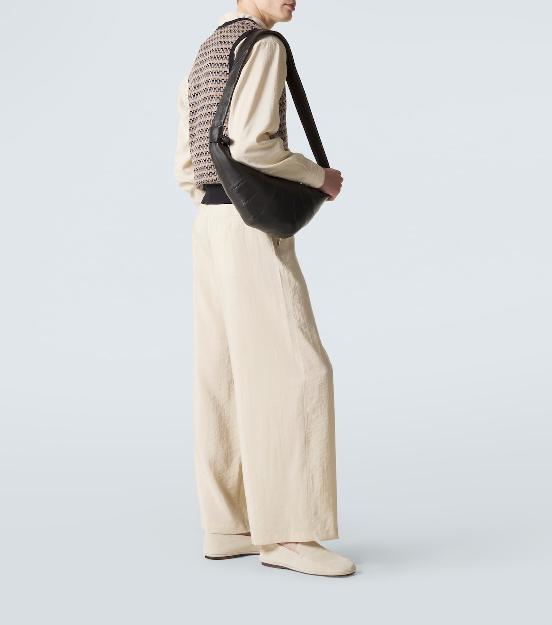 Croissant Medium leather shoulder bag | Lemaire