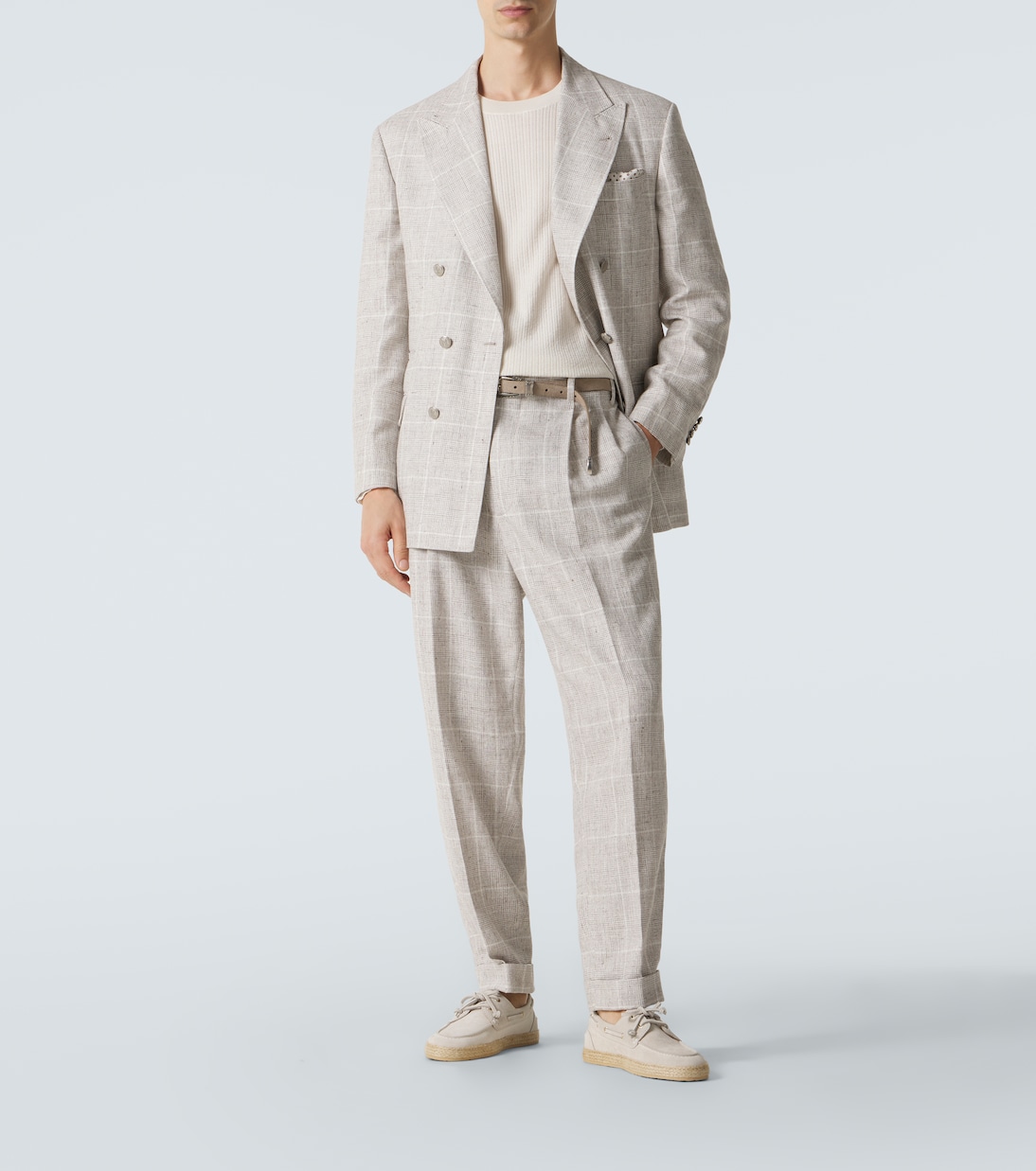 리브 니트 코튼 스웨터 | Brunello Cucinelli