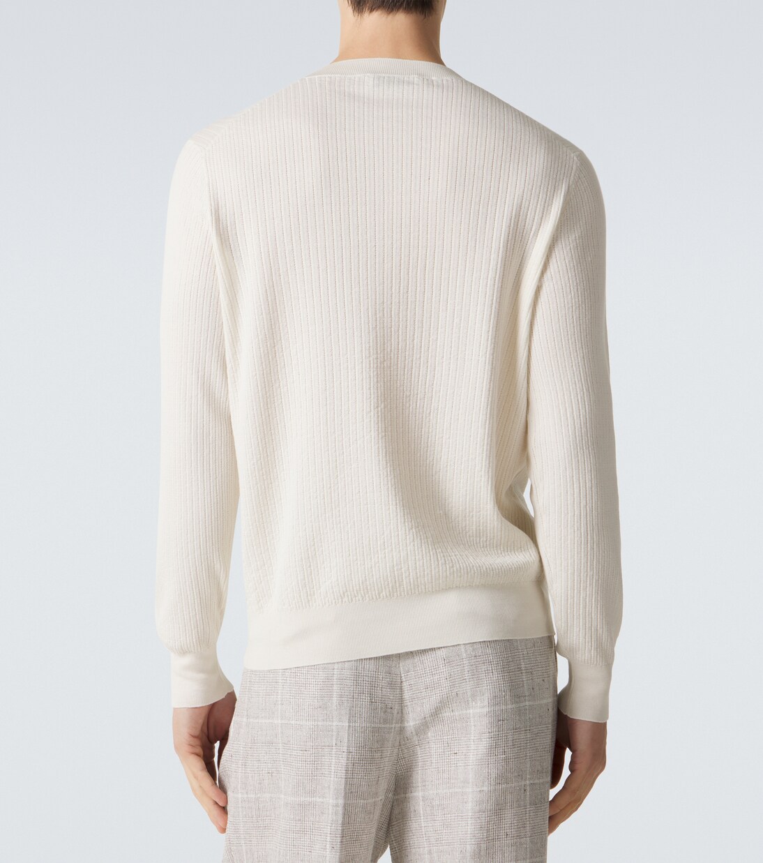 리브 니트 코튼 스웨터 | Brunello Cucinelli