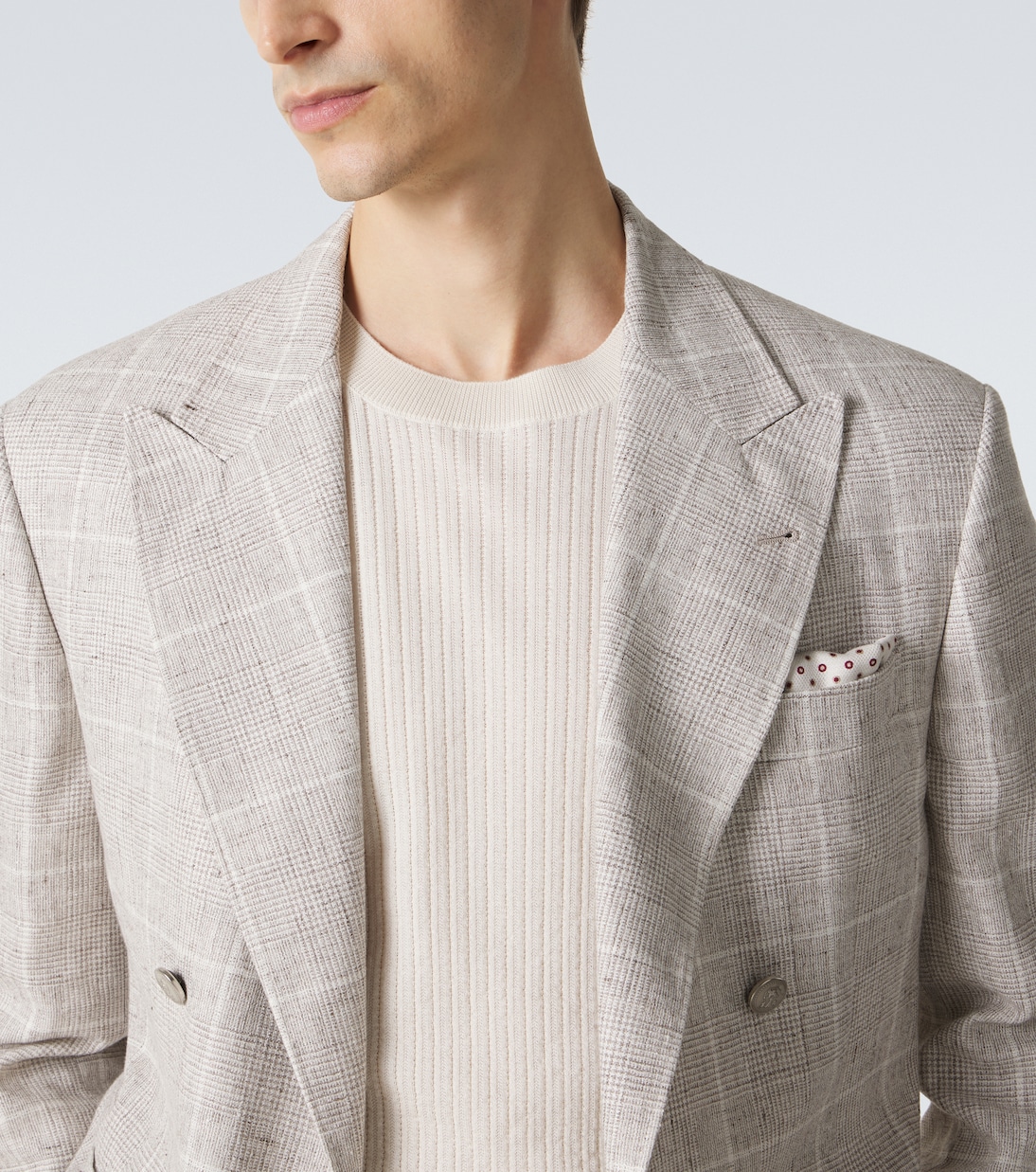 리브 니트 코튼 스웨터 | Brunello Cucinelli