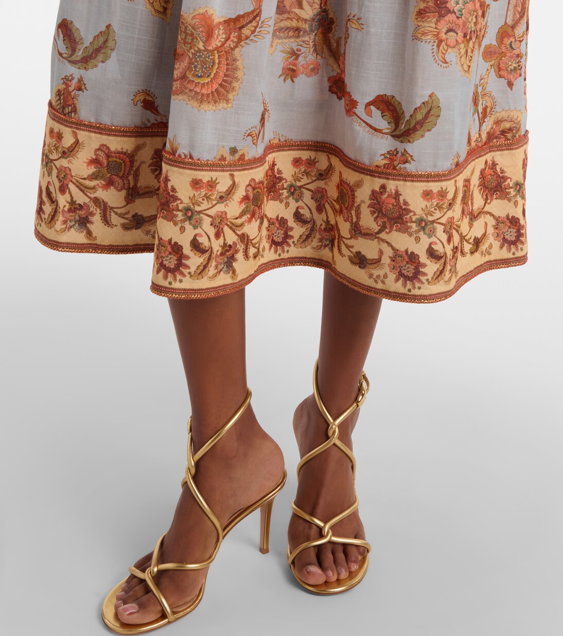 Aster paisley cotton bustier dress | Zimmermann