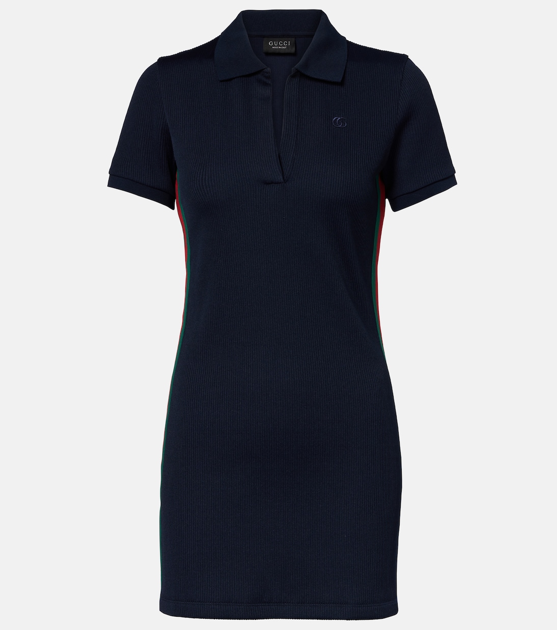 Polokleid Web Stripe aus Rippstrick | Gucci