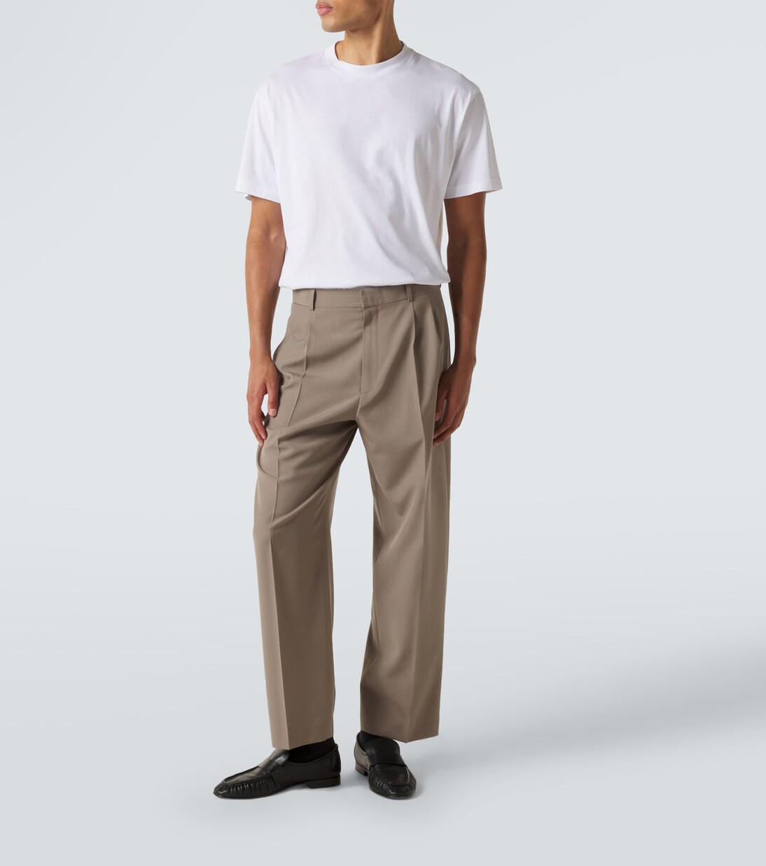 Pantalon droit Tarek en laine | The Row