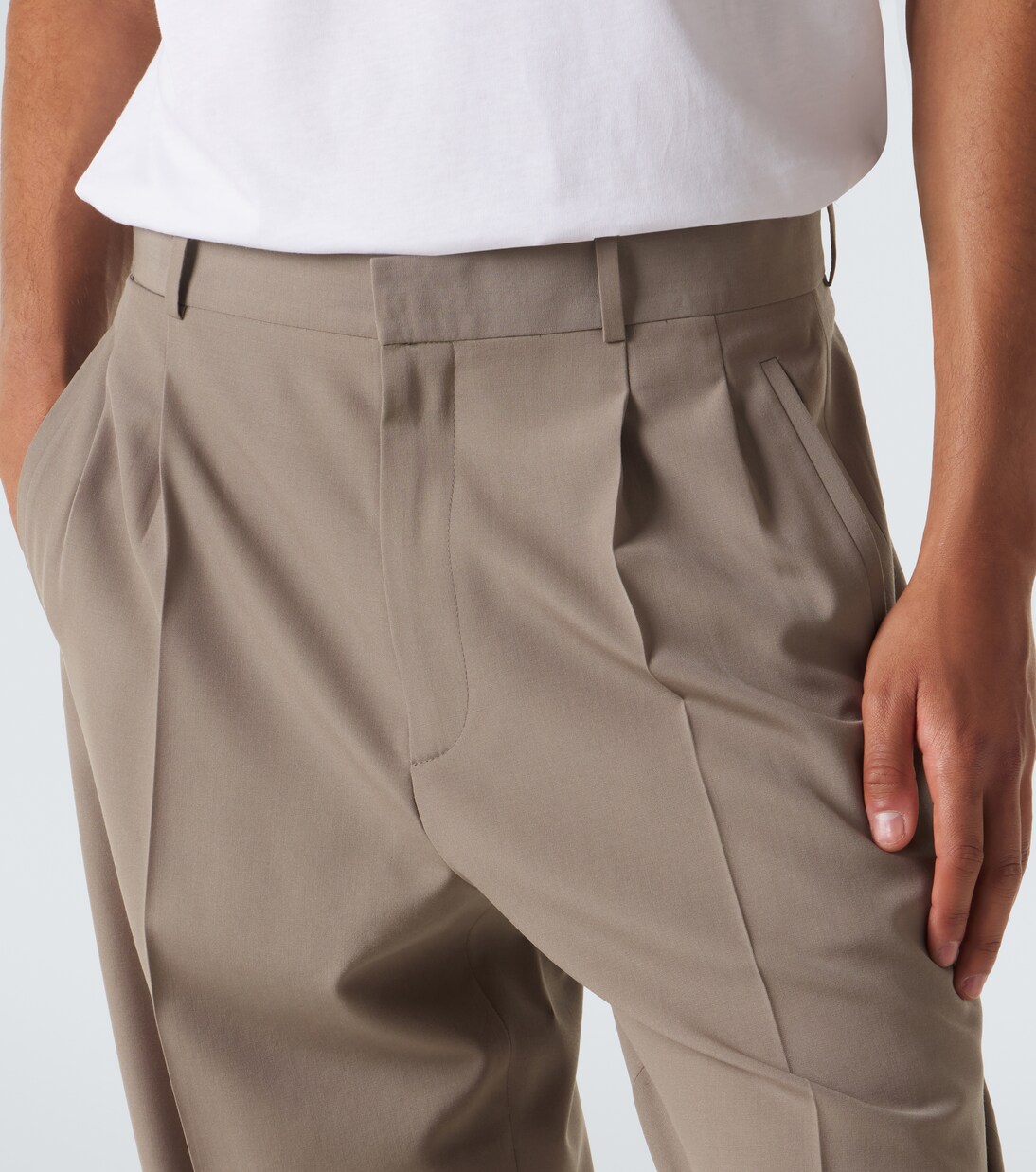 Pantalon droit Tarek en laine | The Row