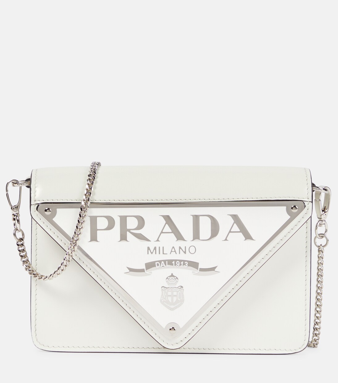 Schultertasche Triangle Mini aus Leder | Prada