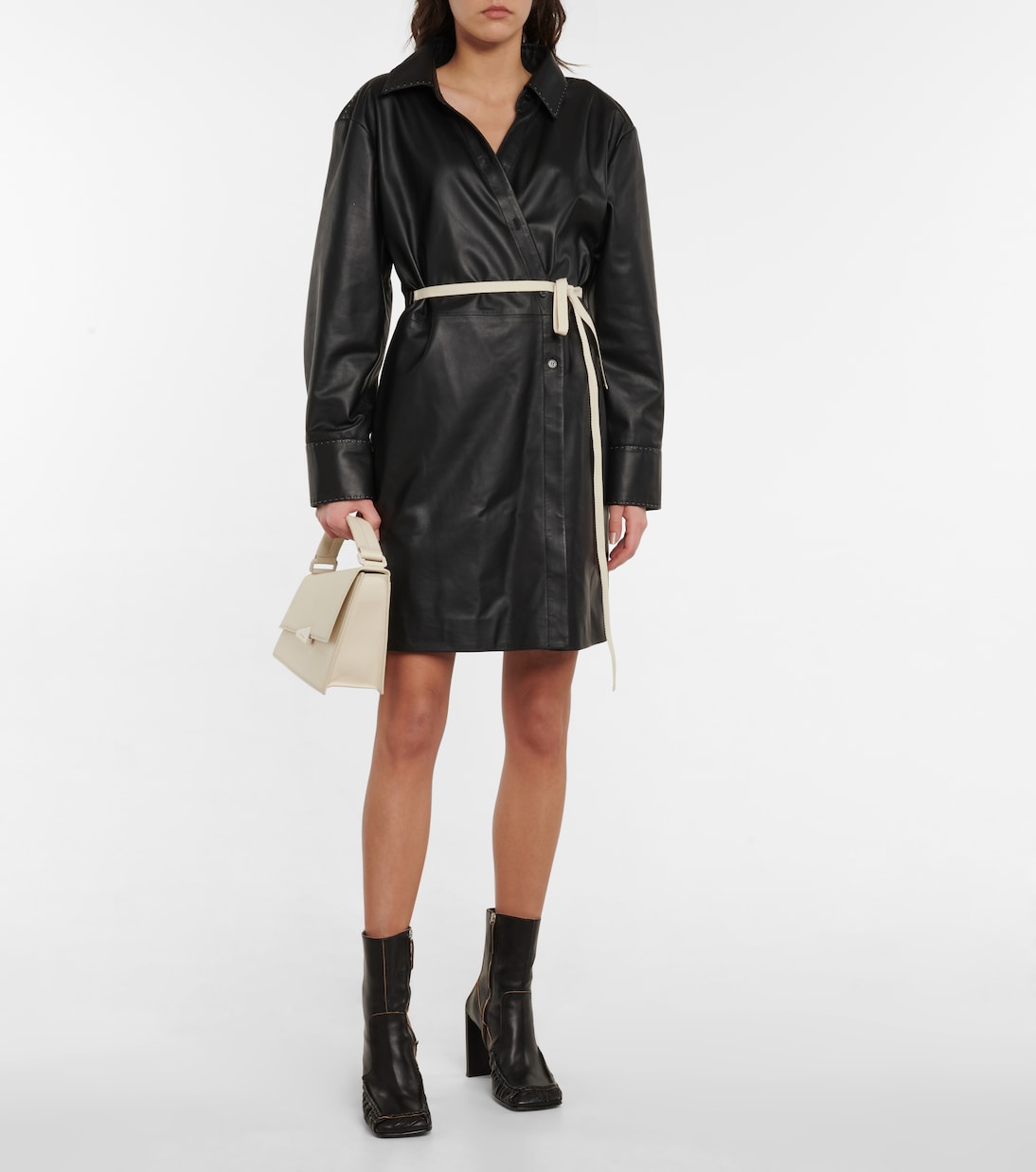 Robe portefeuille en cuir | Acne Studios
