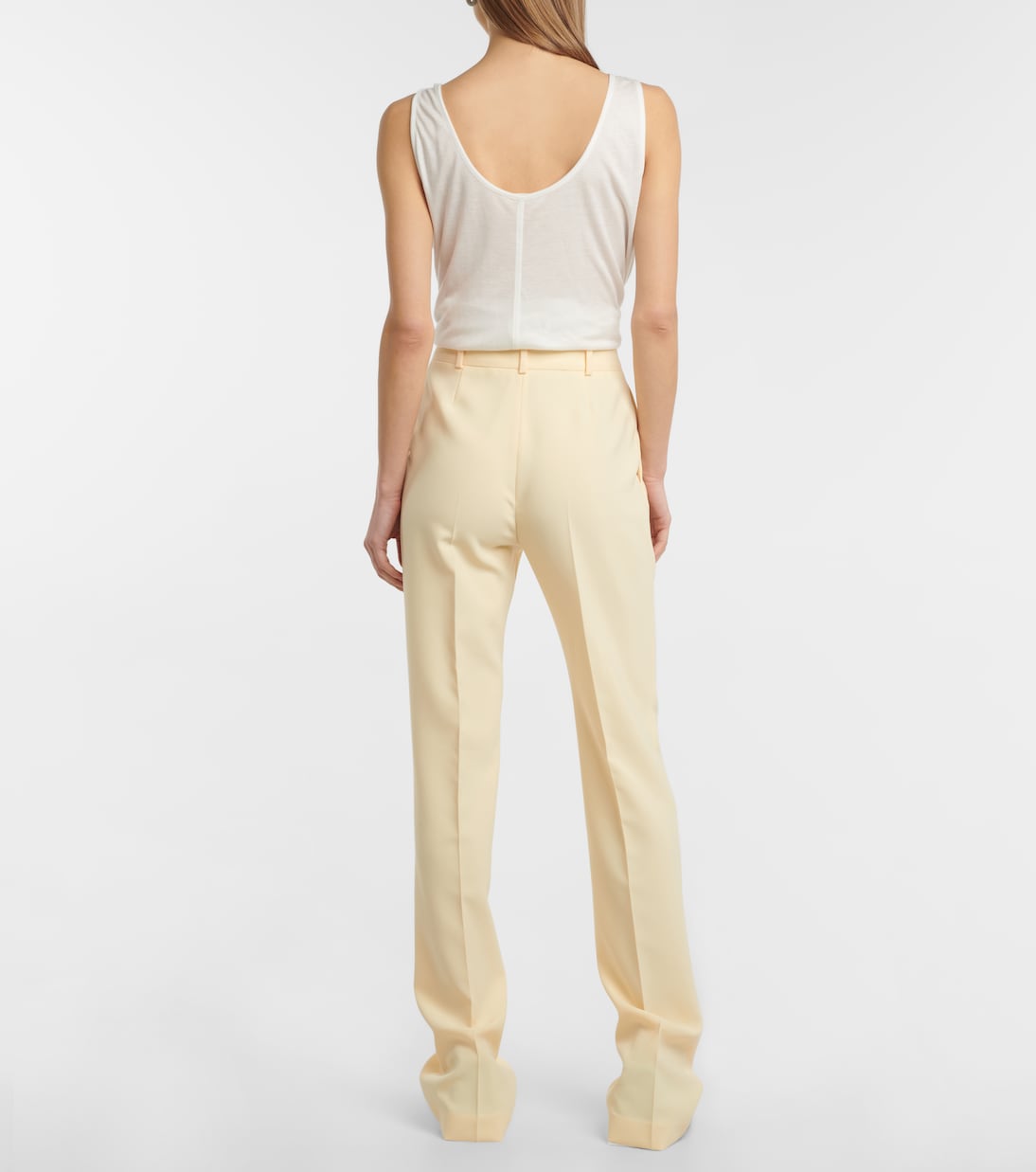 High-Rise-Hose aus Crêpe | The Attico