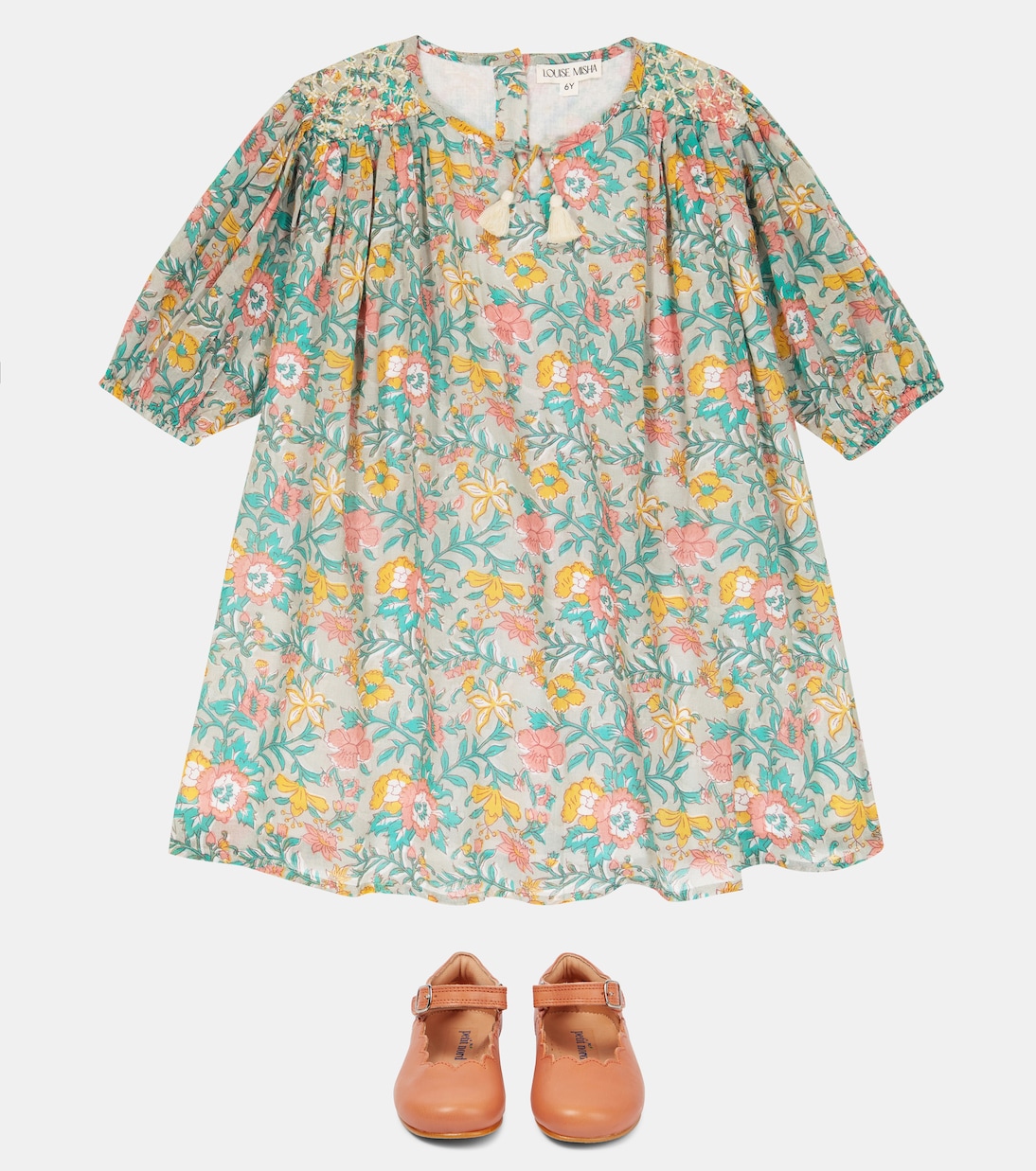 Robe Eugenie en coton à fleurs | Louise Misha