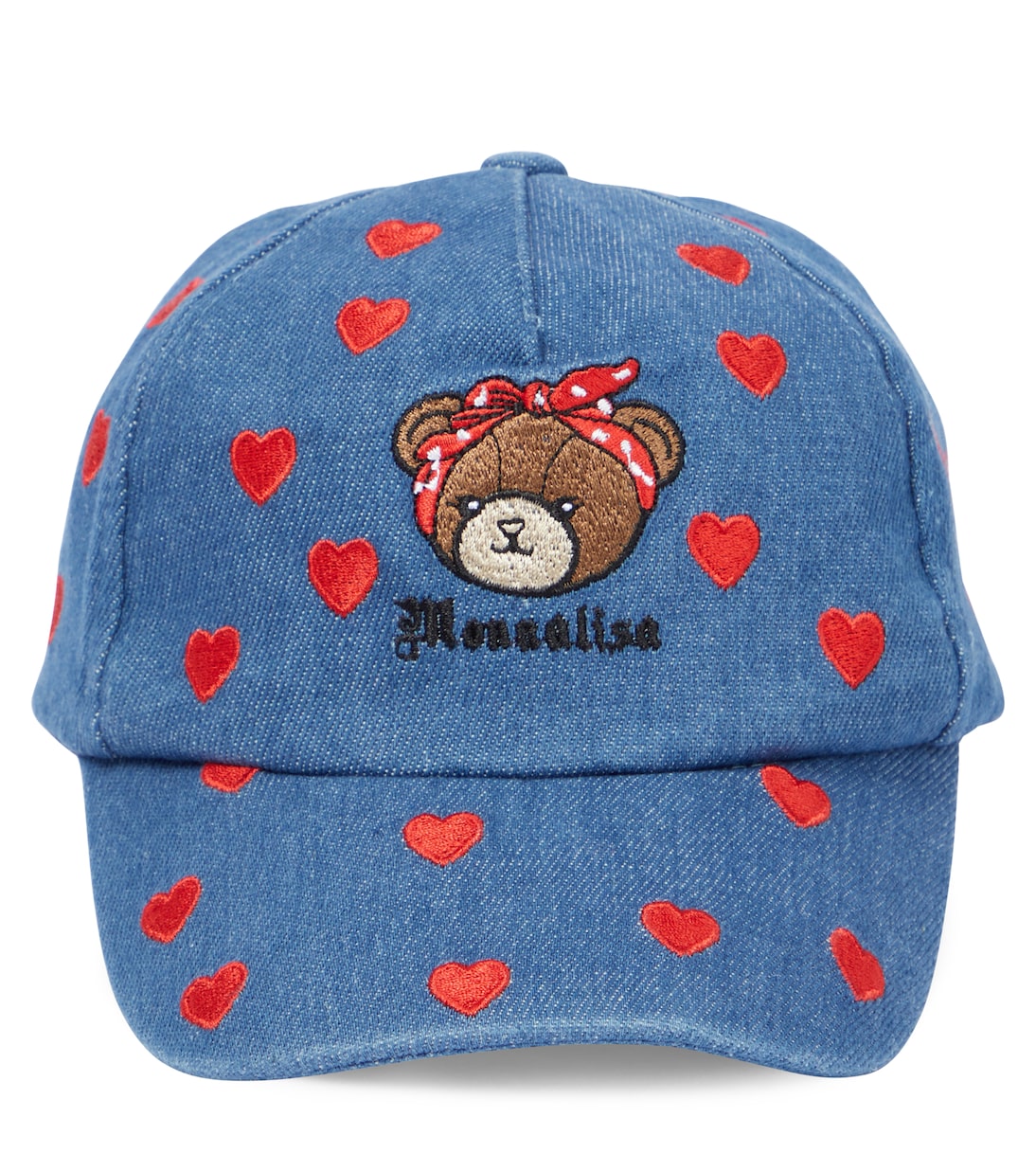 Embroidered denim baseball cap | Monnalisa