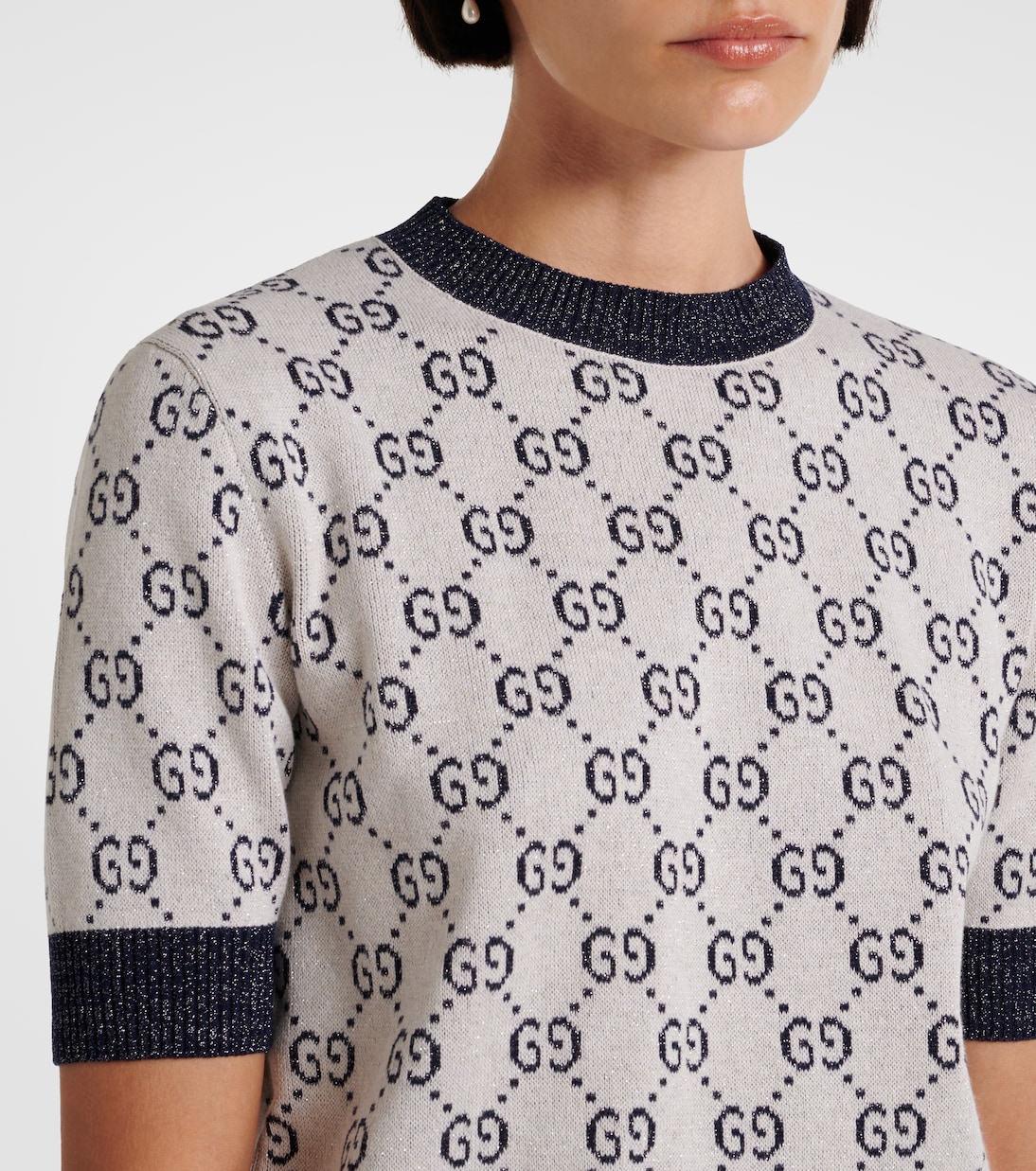 Cotton-blend lamé top | Gucci