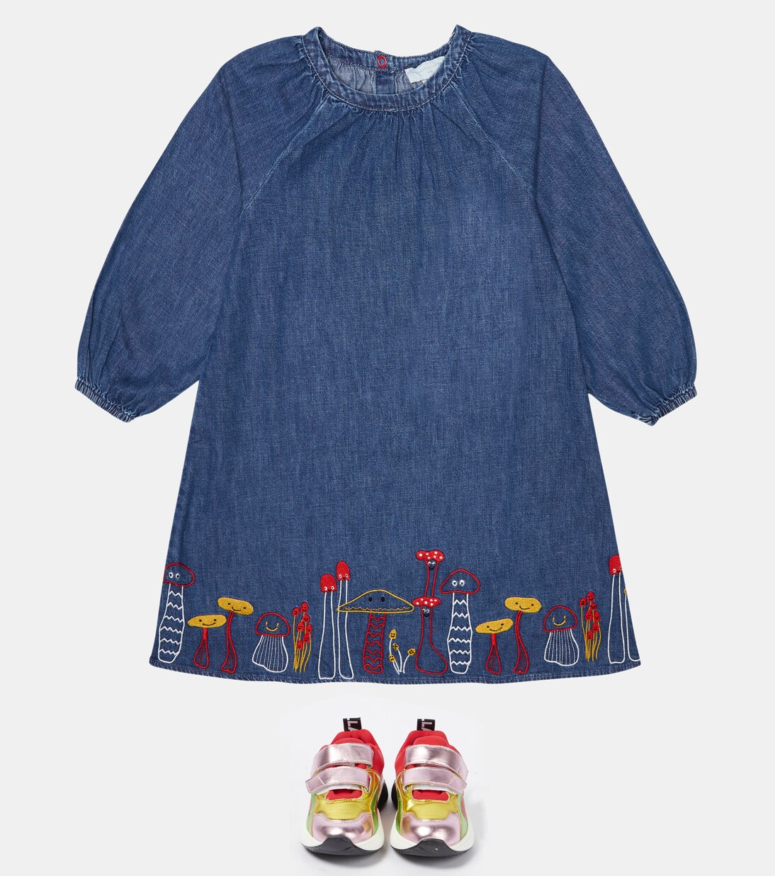 Embroidered denim dress | Stella McCartney Kids