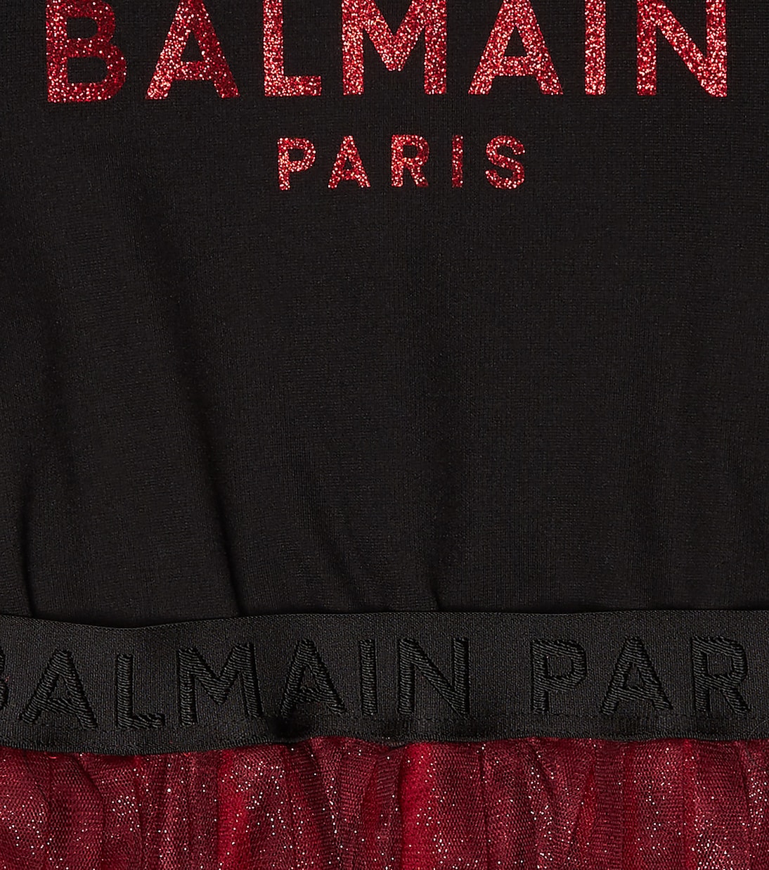 Robe en tulle à logo | Balmain Kids