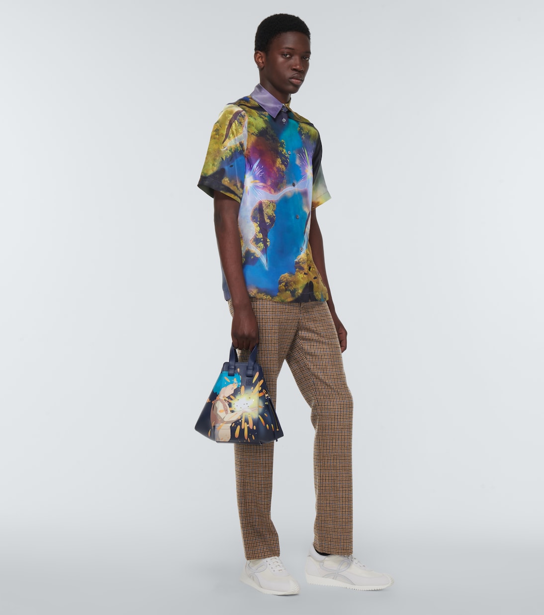 x Howl's Moving Castle - Camicia in misto seta con stampa | Loewe