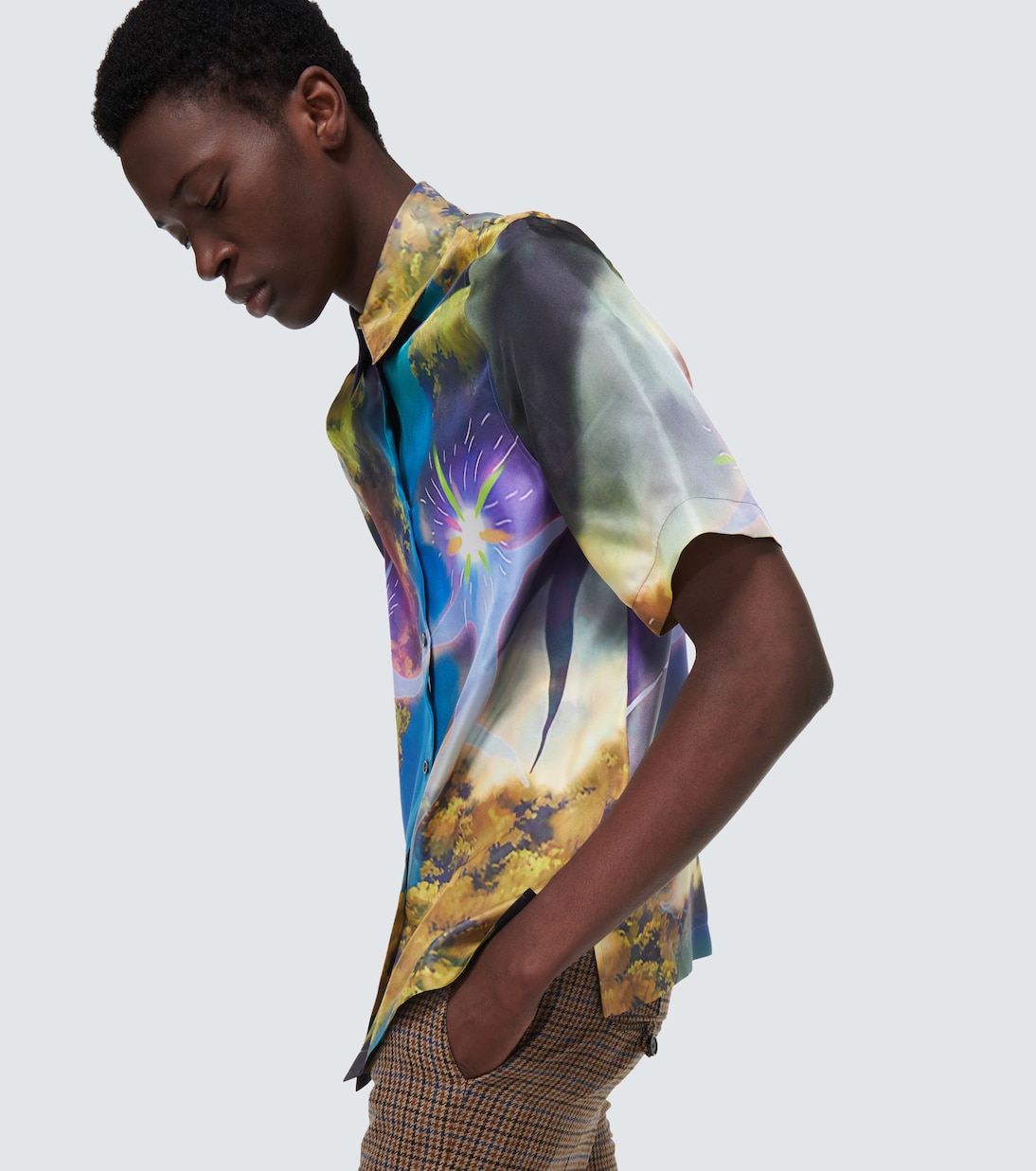 x Howl's Moving Castle - Camicia in misto seta con stampa | Loewe