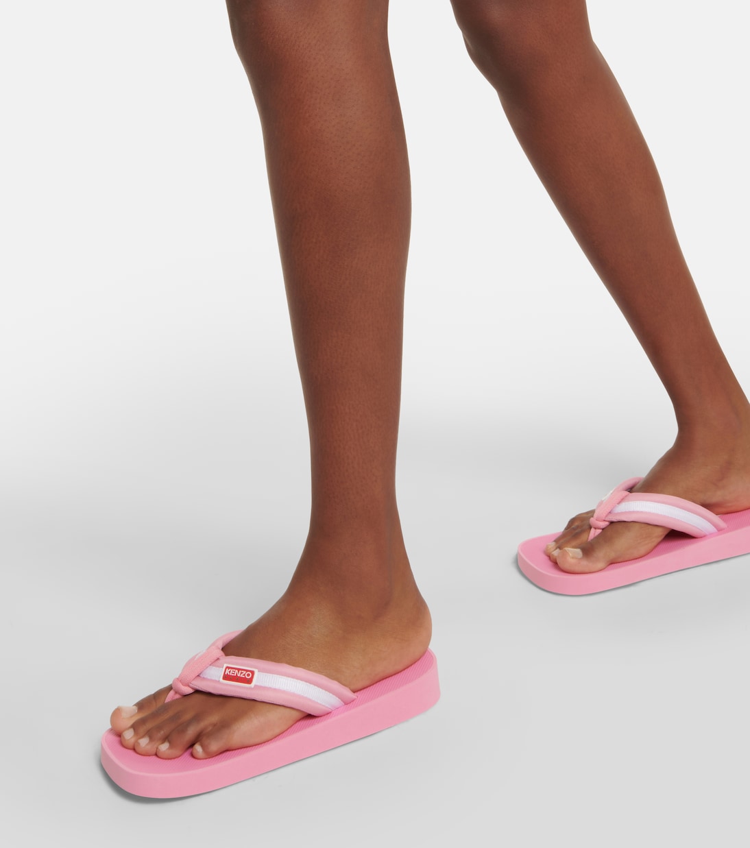 Logo striped thong sandals | Kenzo