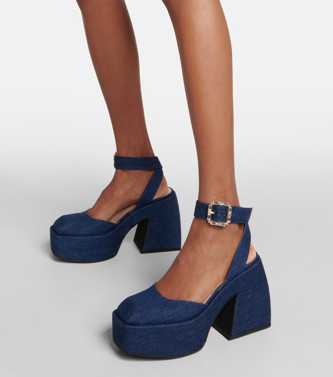 Bulla Sofia denim platform pumps | Nodaleto