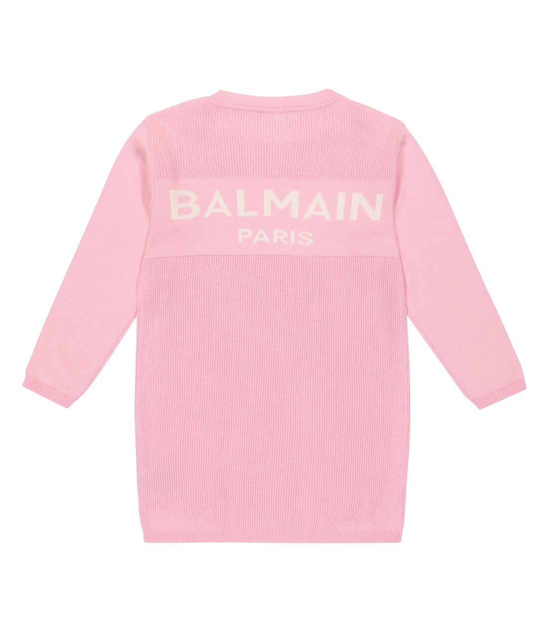 Logo cotton-blend sweater dress | Balmain Kids