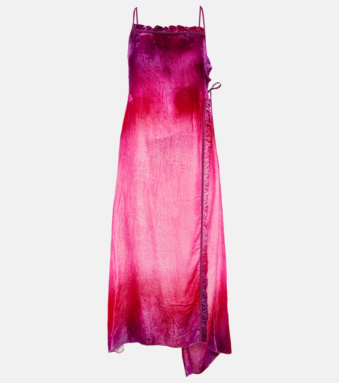 Robe midi en velours de soie mélangée | Acne Studios