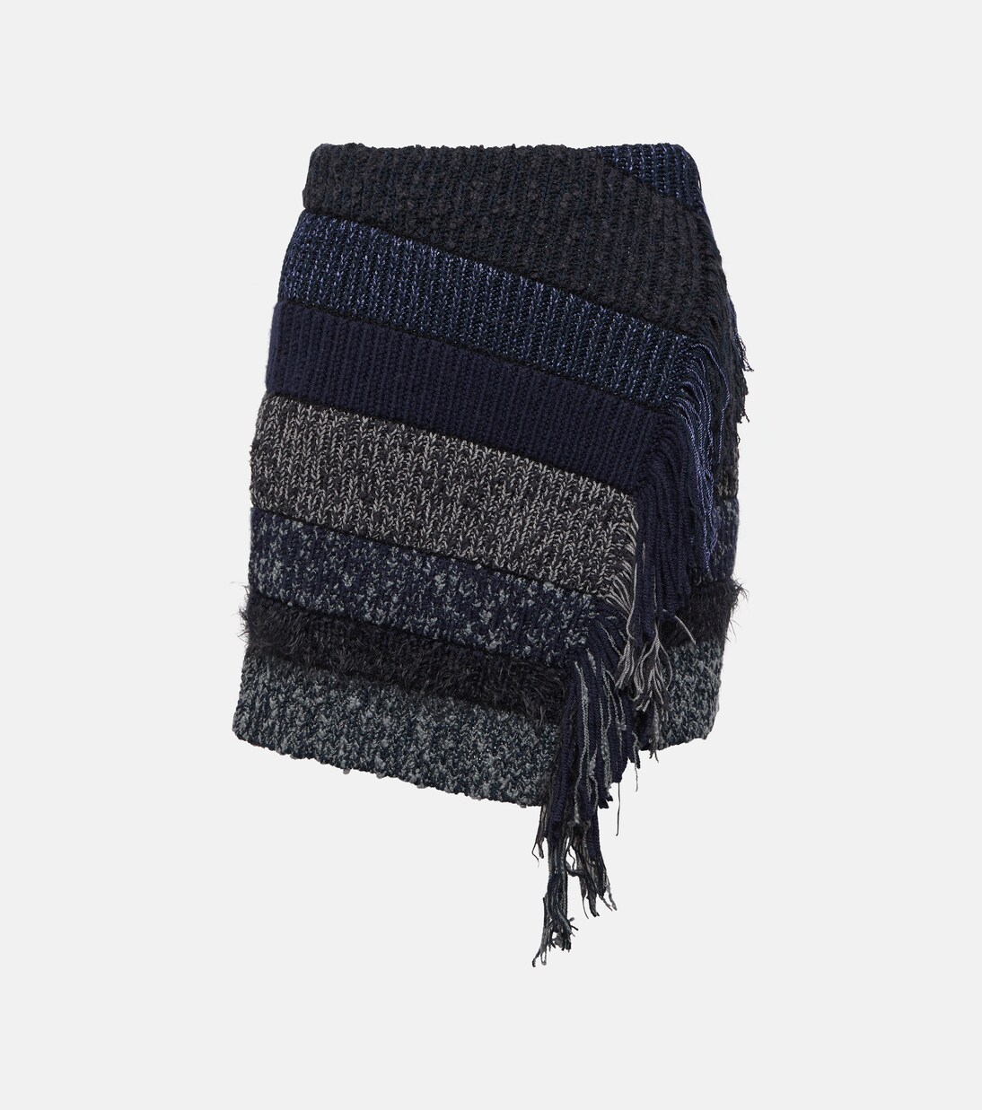 Striped knit cotton-blend miniskirt | Acne Studios