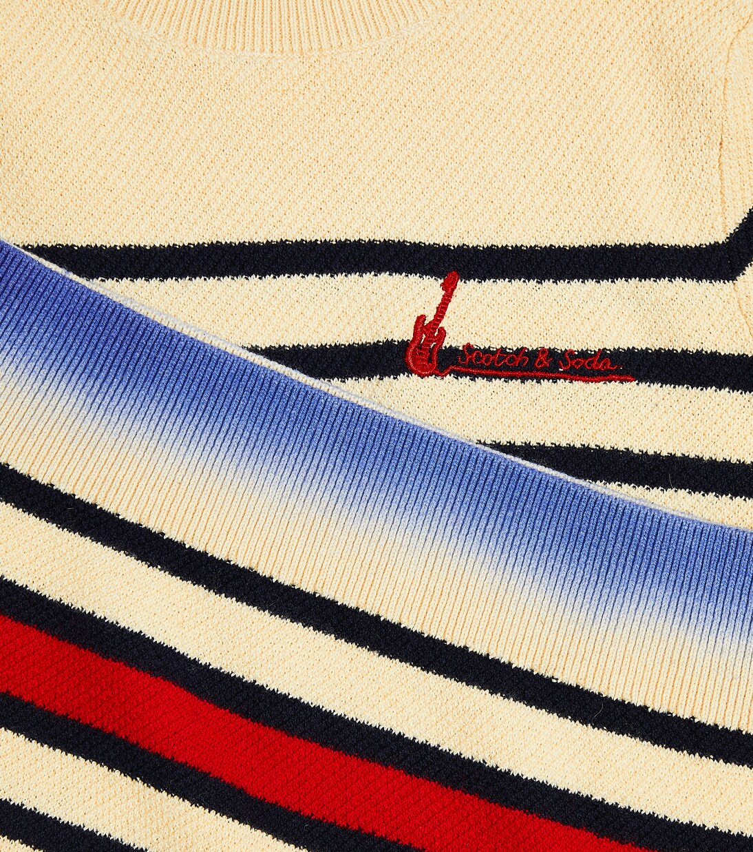 Striped cotton and wool sweater  | Scotch & Soda Kids