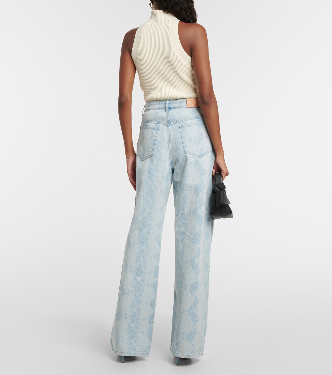 Jeans a gamba larga con stampa | Dion Lee