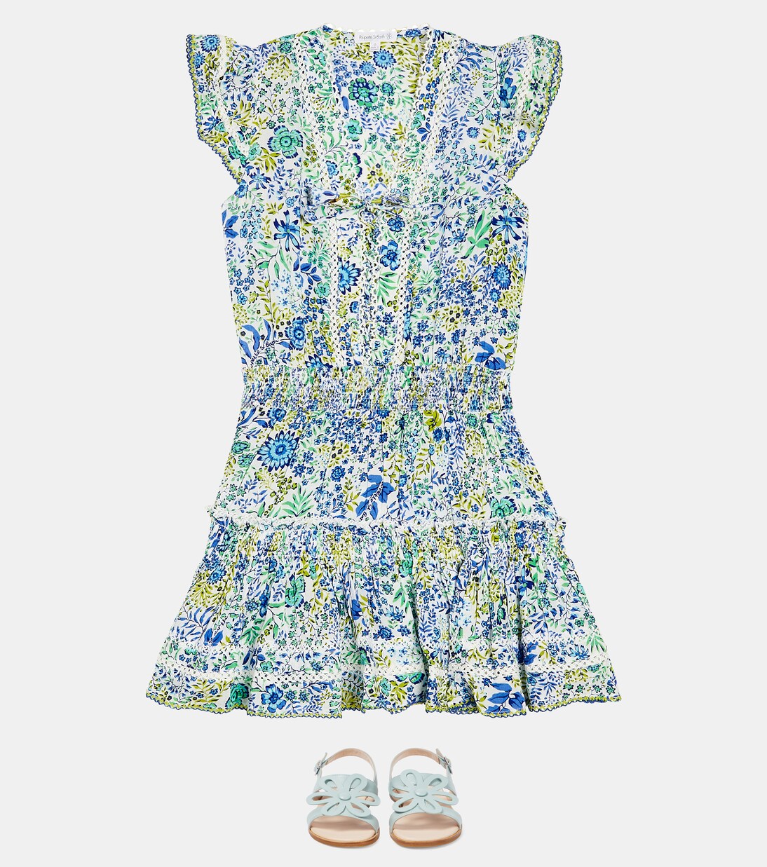 Anais printed ruffled dress | Poupette St Barth Kids