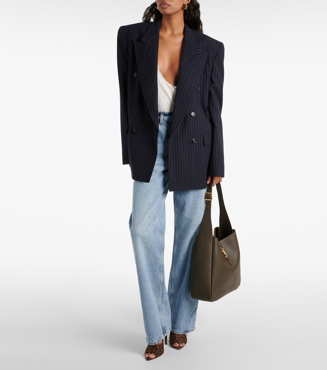 Schultertasche Le 5 à 7 Large aus Leder | Saint Laurent