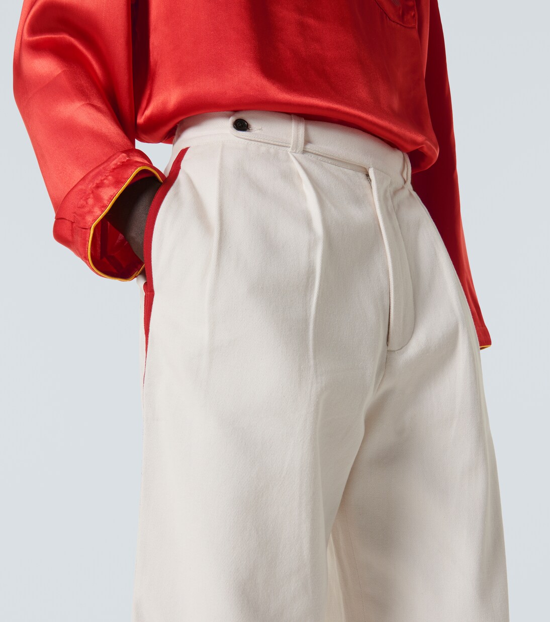 Pantalones anchos Skunk Tail de algodón | Bode