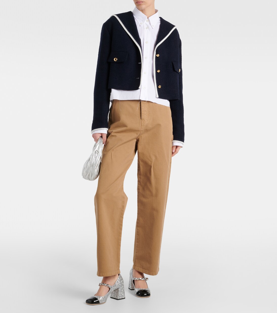 Cropped-Jacke aus Tweed | Miu Miu