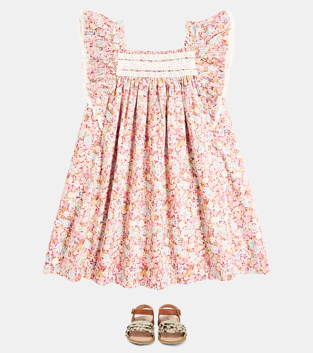 Martine ruffled floral cotton dress | Louise Misha