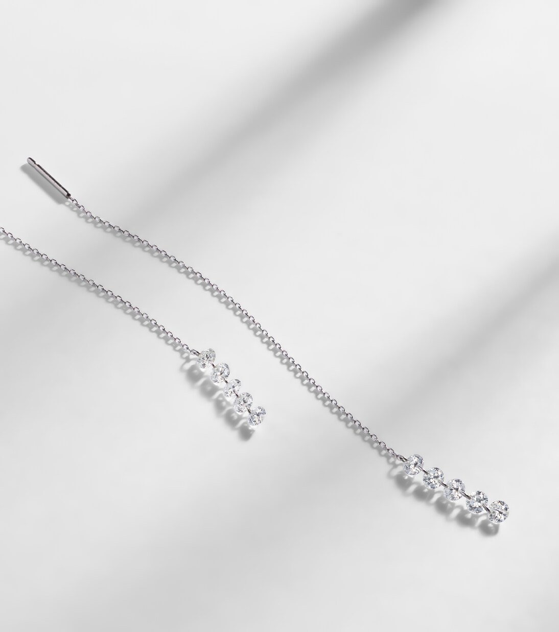 Pendientes Danaé de oro blanco de 18 ct con diamantes | Persée