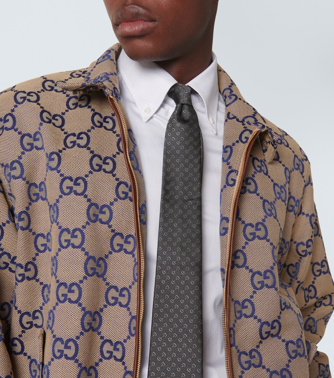 Krawatte Horsebit aus Seiden-Jacquard | Gucci