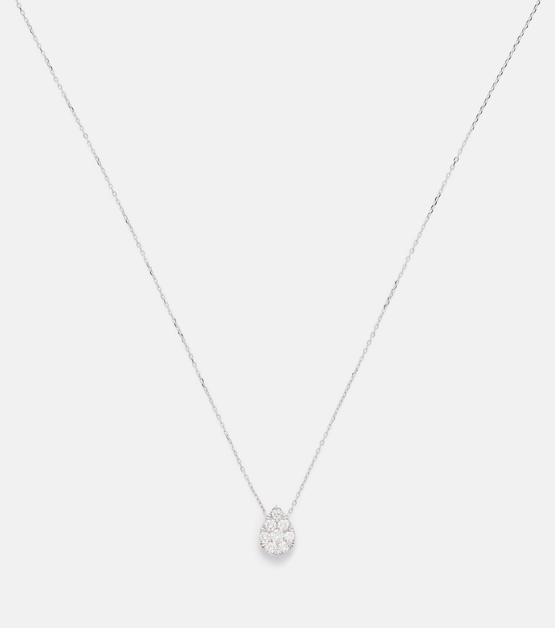 Collier Floating en or blanc 18 ct et diamants | Persée
