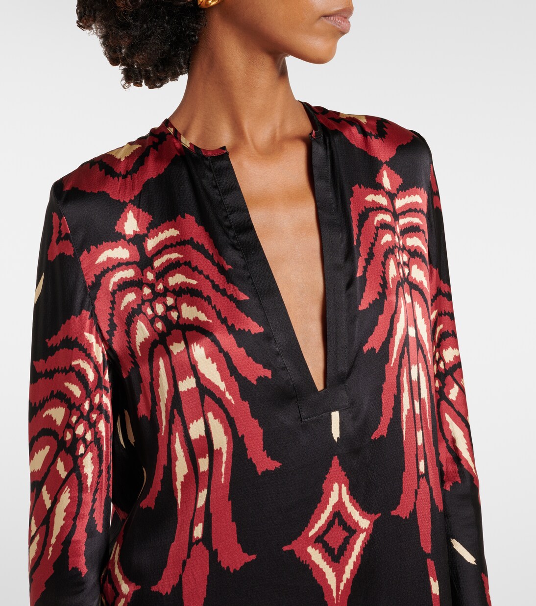 Tunique imprimée en soie | Johanna Ortiz