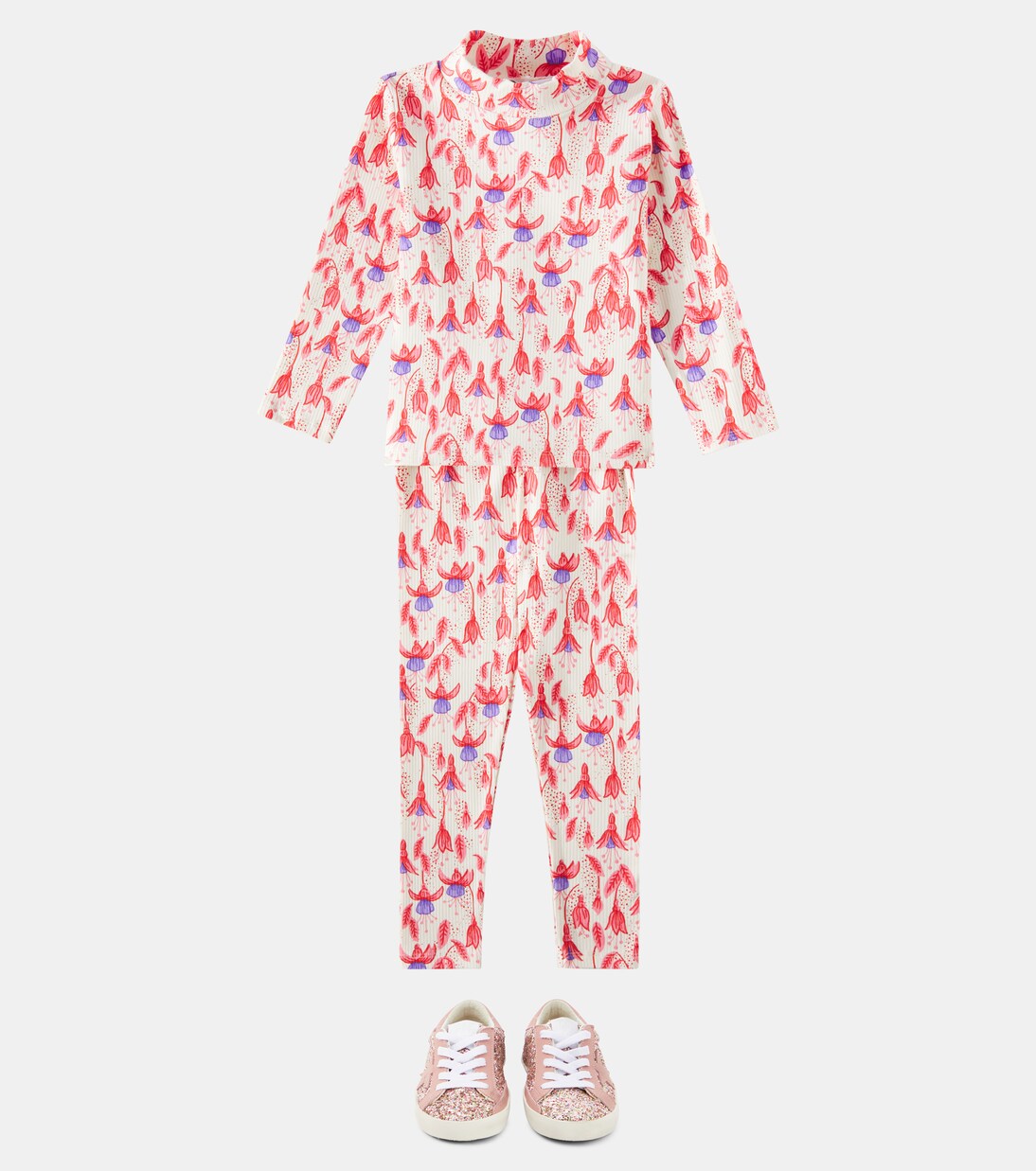 Legging Fuchsia en coton mélangé | Mini Rodini