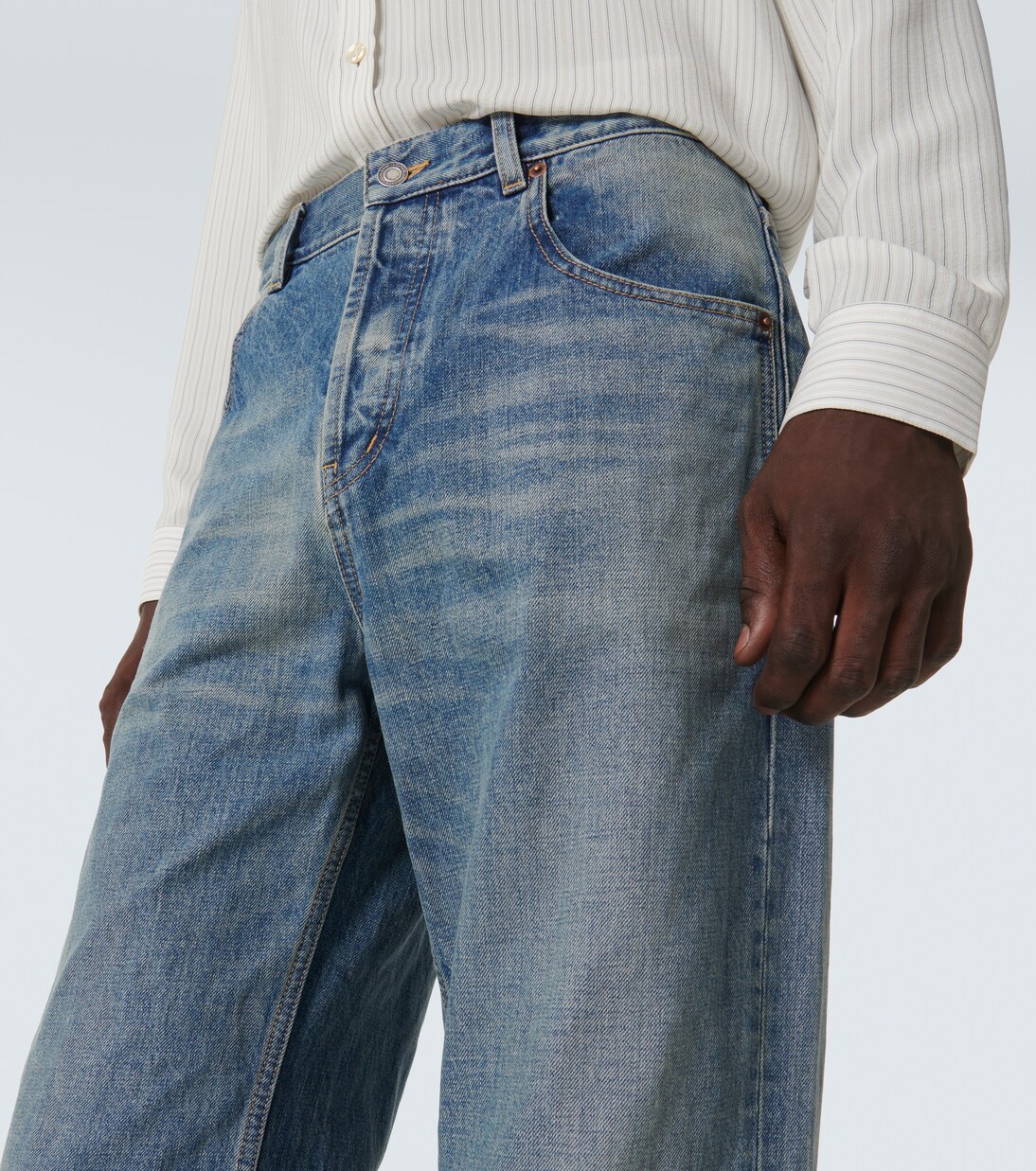 Jean droit à taille mi-haute | Saint Laurent