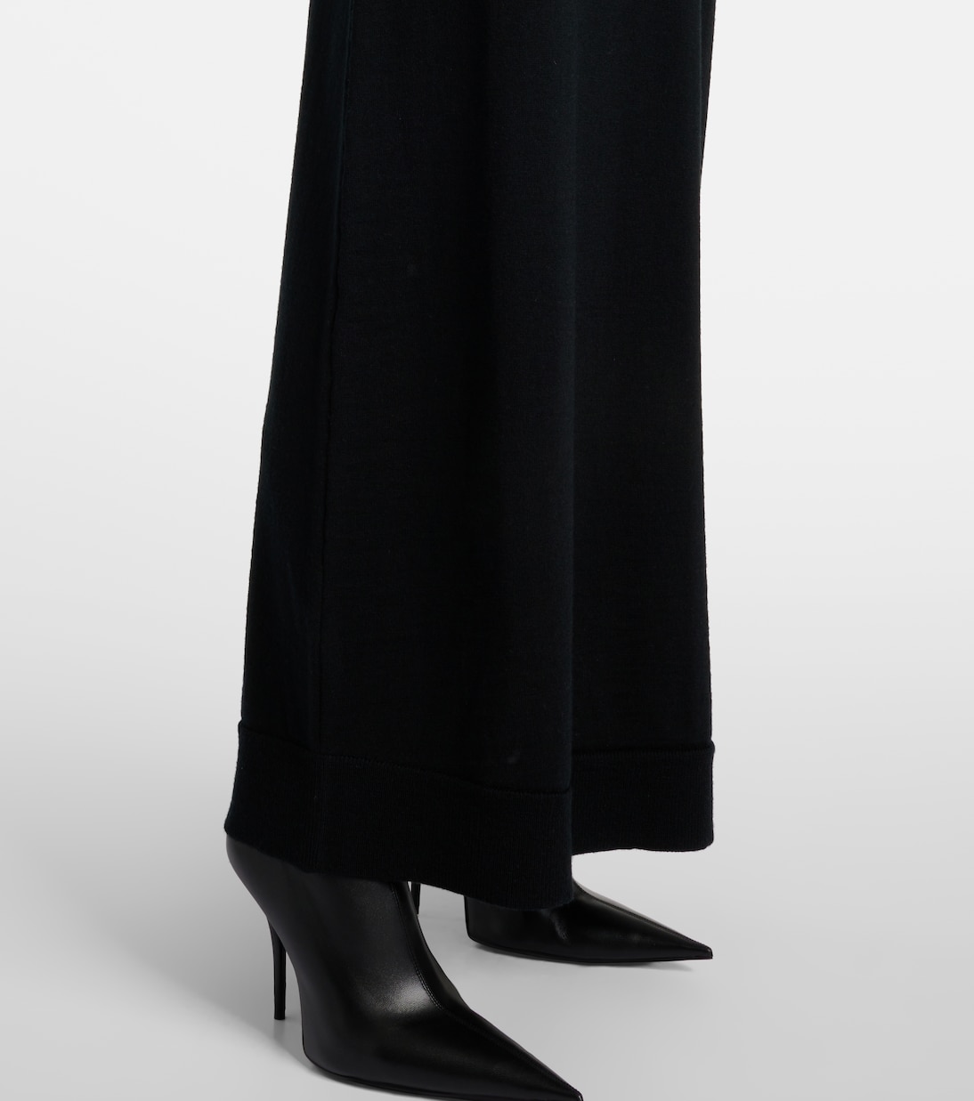 Vestido largo en mezcla de lana | Balenciaga