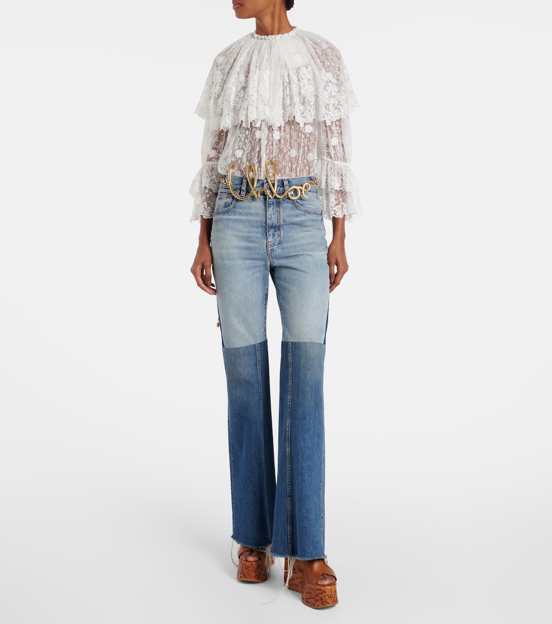 Jeans flared patchwork | Chloé