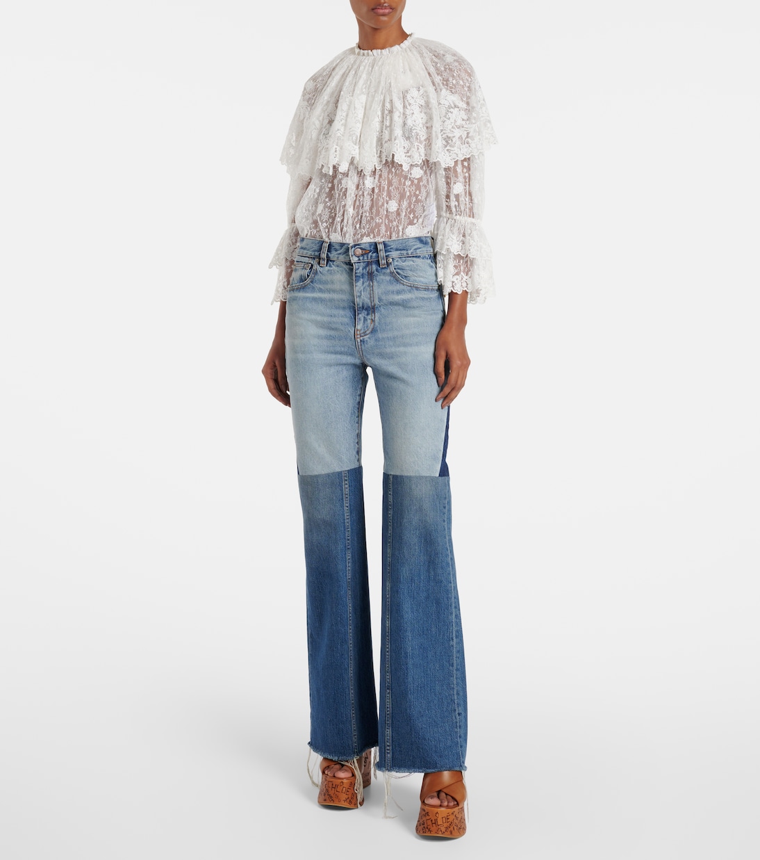 Jeans flared patchwork | Chloé